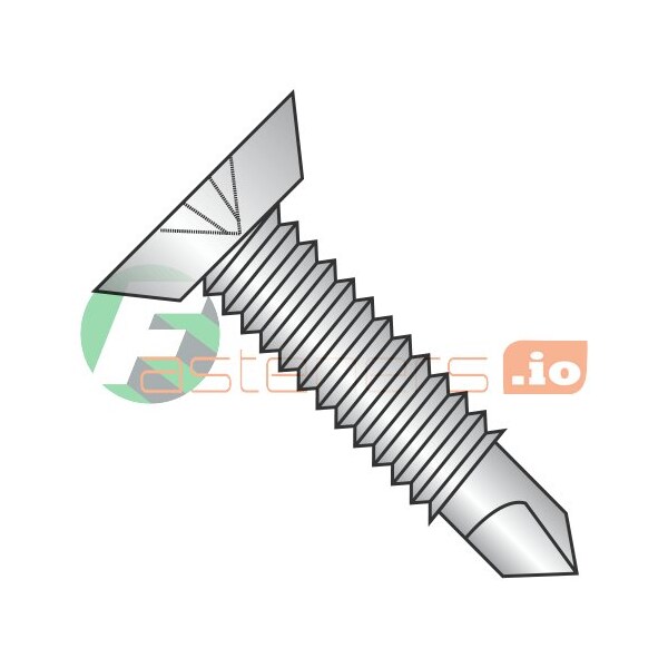 Newport Fasteners Self-Drilling Screw, #12-24 x 3/4 in, 18-8 Stainless Steel Flat Head Phillips Drive, 1000 PK 663259 - main
